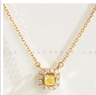 S925 Sterling Silver Plated with 18K Gold Lemon Candy Yellow
