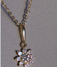 Sun S925 Sterling Silver Plated 14K Gold Necklace