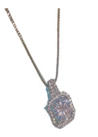 Zircon Square Diamond Clavicle Chain