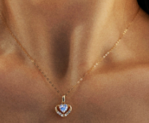 Heart with Zircon Necklace