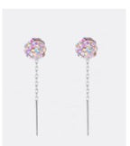 Pink Aurora Moissanite Drop Studs