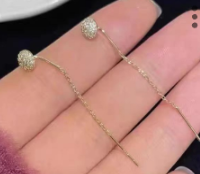 Ball with Diamond Ear Threads