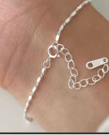 Square Block Bracelet 18k White Gold