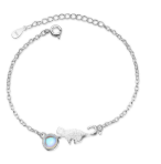 Moonstone Cat Handmade Brushed Bracelet