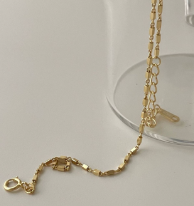Square Block Bracelet 18k Gold