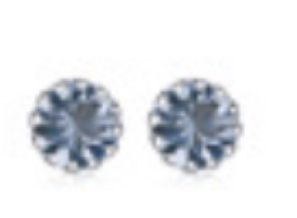 Silver Edge Birthstone Earrings
