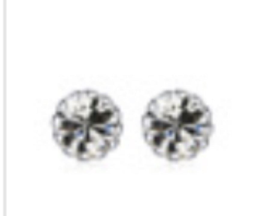 Silver Edge Birthstone Earrings