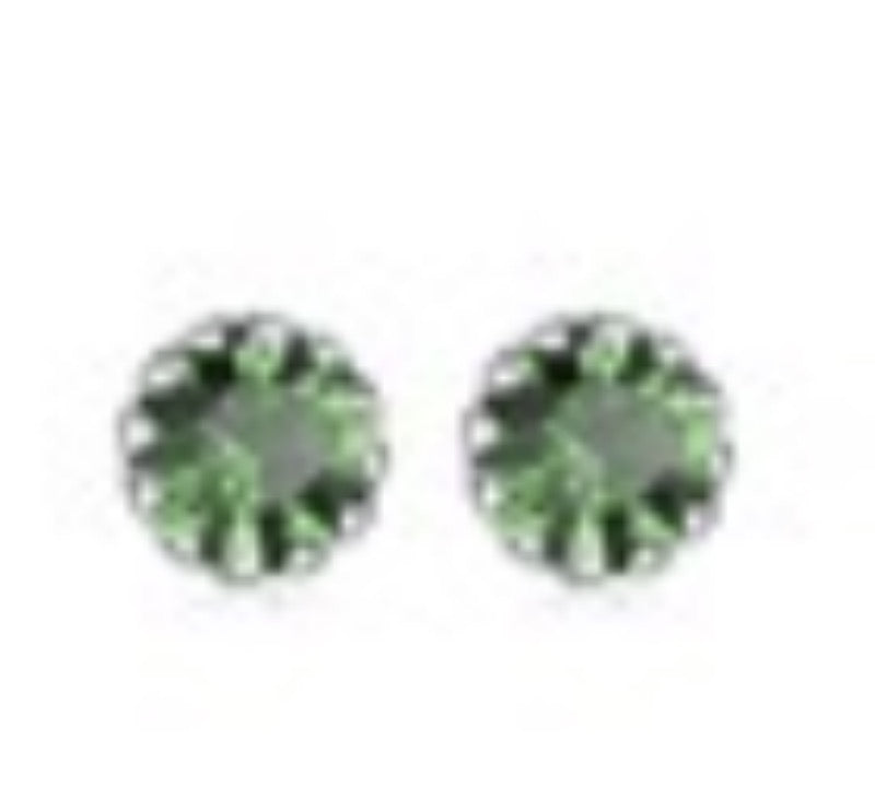 Silver Edge Birthstone Earrings
