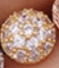 Gold Round Stud Earrings