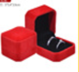 Red Velvet Octagonal Couple Ring Box
