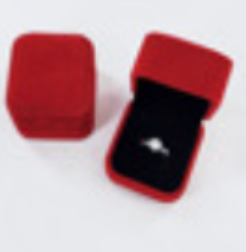 Small Red Proposal Diamond Ring Box