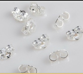 White Gold Color Earring Backs