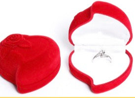 Heart White Red Ring Box