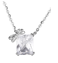 White Square Necklace