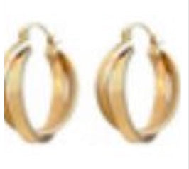 Twisted Gold Hoops