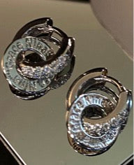 Spiral Sparkle Hoops