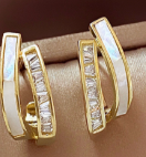 Shell Double-Layer Stud Earrings