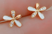 Flower Mother of Shell Earrings