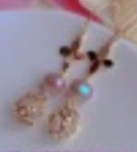 Rose Crystal Drop Earrings