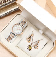 Watch Set with Exquisite Bracelet Pink
