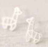 S999 Silver Alpaca Studs
