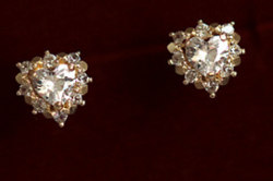 Zircon Heart Radiance Studs