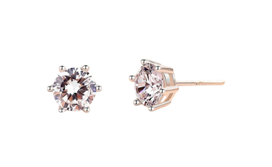 Hexagon Glow Moissanite Studs