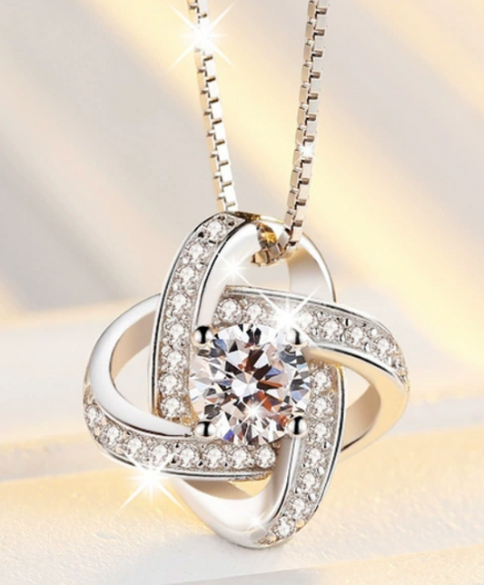 Four Leaves Moissanite Pendant