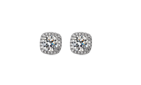 Square Moissanite Earrings