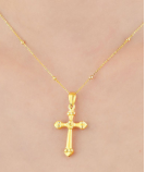 Regal Gold Cross Necklace