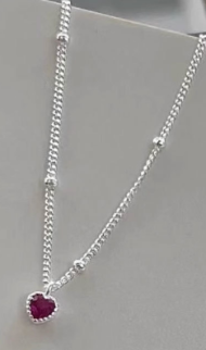 Red Heart Pendant Necklace