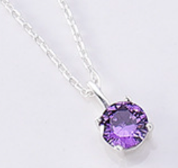SilverChain-Colorful Birthstone