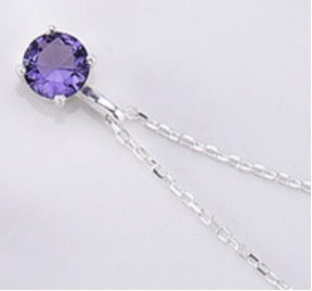 SilverChain-Colorful Birthstone