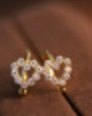 Heart Hook Silver Earrings