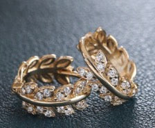 Wheat Sheaf Silver Hoops