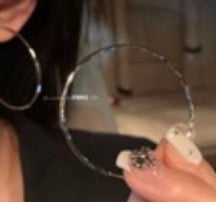 Silver Coated White Gold Hoops