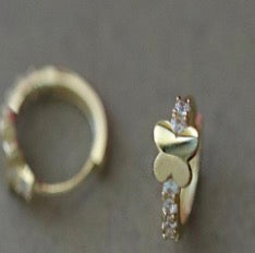 Butterfly Gold Huggie Earrings