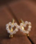 Heart Charm Gold Earrings