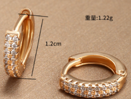 Petite Diamond Gold Hoop Earrings