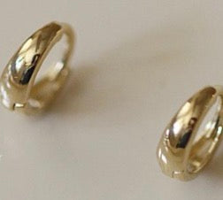 Petite Zircon Gold Hoop Earrings