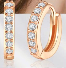 Gold Zircon Hook Earrings
