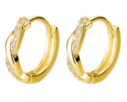 Golden Twist Hoops