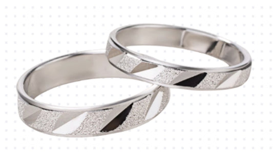 Silver Elegance Couple Ring (One Piece)