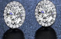 Crystal Clear Oval Stud Earrings