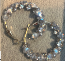 Crystal Beaded Hoop Earrings