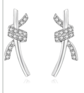 Diamond Knot Stud Earrings