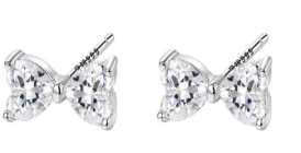 Crystal Bow Stud Earrings