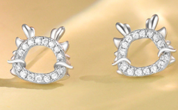 Dragon Circle Crystal Earrings