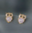 Owl Silver Color Stud Earrings