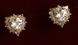 Heart Zircon Stud Earrings